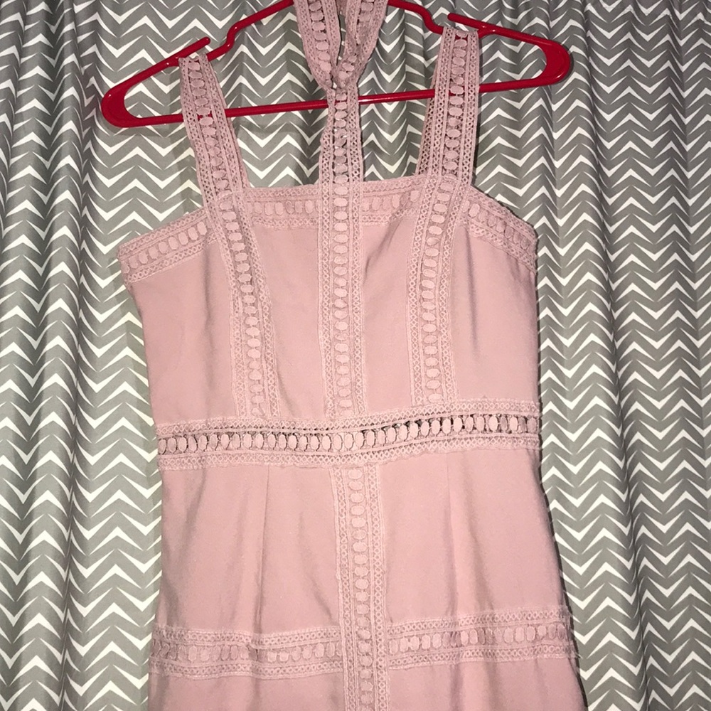 Pink midi dress